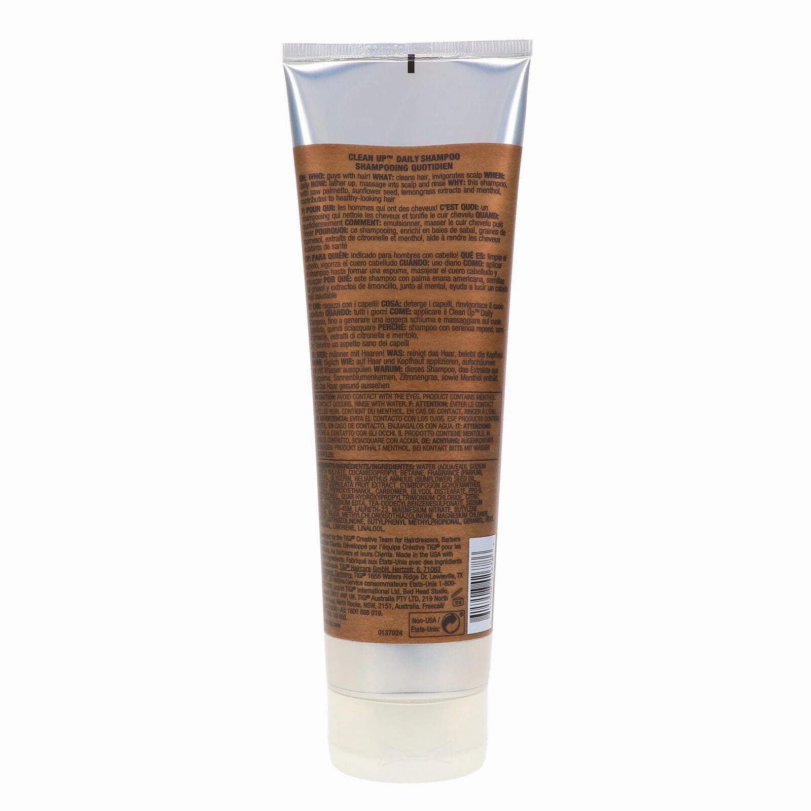 Bed Head B For Men Clean Up Daily Shampoo by TIGI for Men - 250mL/8.45 oz