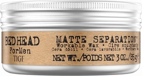 Bed Head B For Men Matte Separation Workable Wax by TIGI for Men - 3 oz Wax