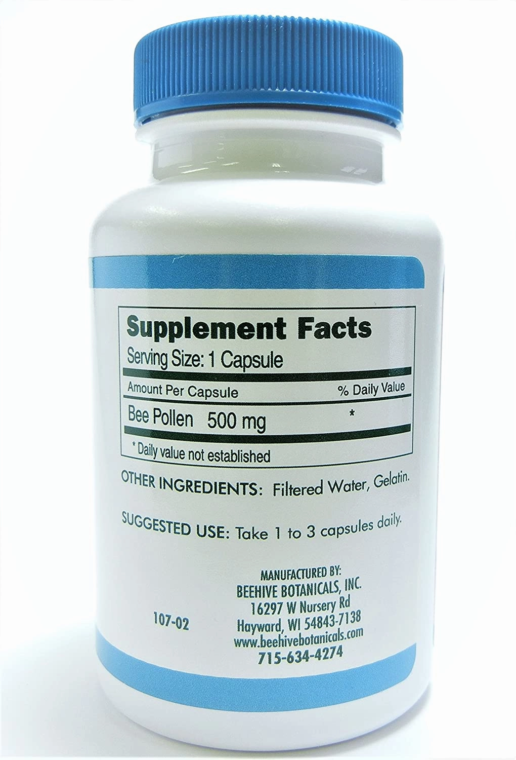 Beehive Botanicals Pollen Capsules - 500 mg