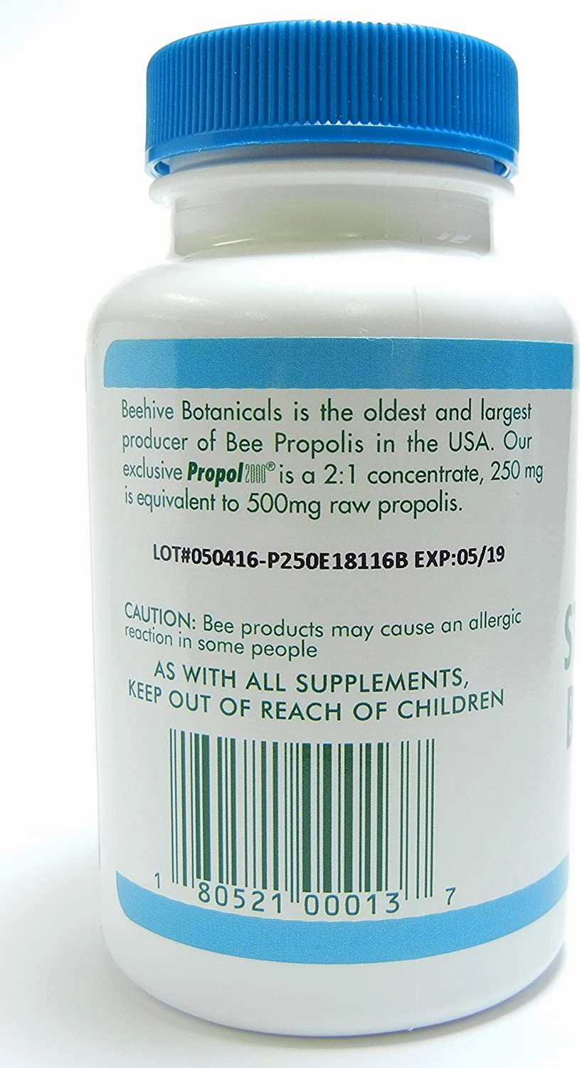 Beehive Botanicals Propolis Capsules - 500 mg
