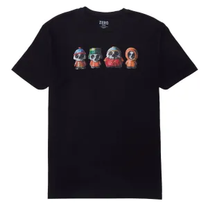 Belts Zero South Park Horror T-Shirt - Black Retro Fashion