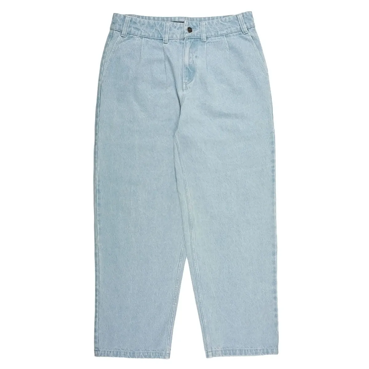 Best Deals Theories Belvedere Pleated Denim Trouser Pants - Lightwash Blue All-Gender Fashion