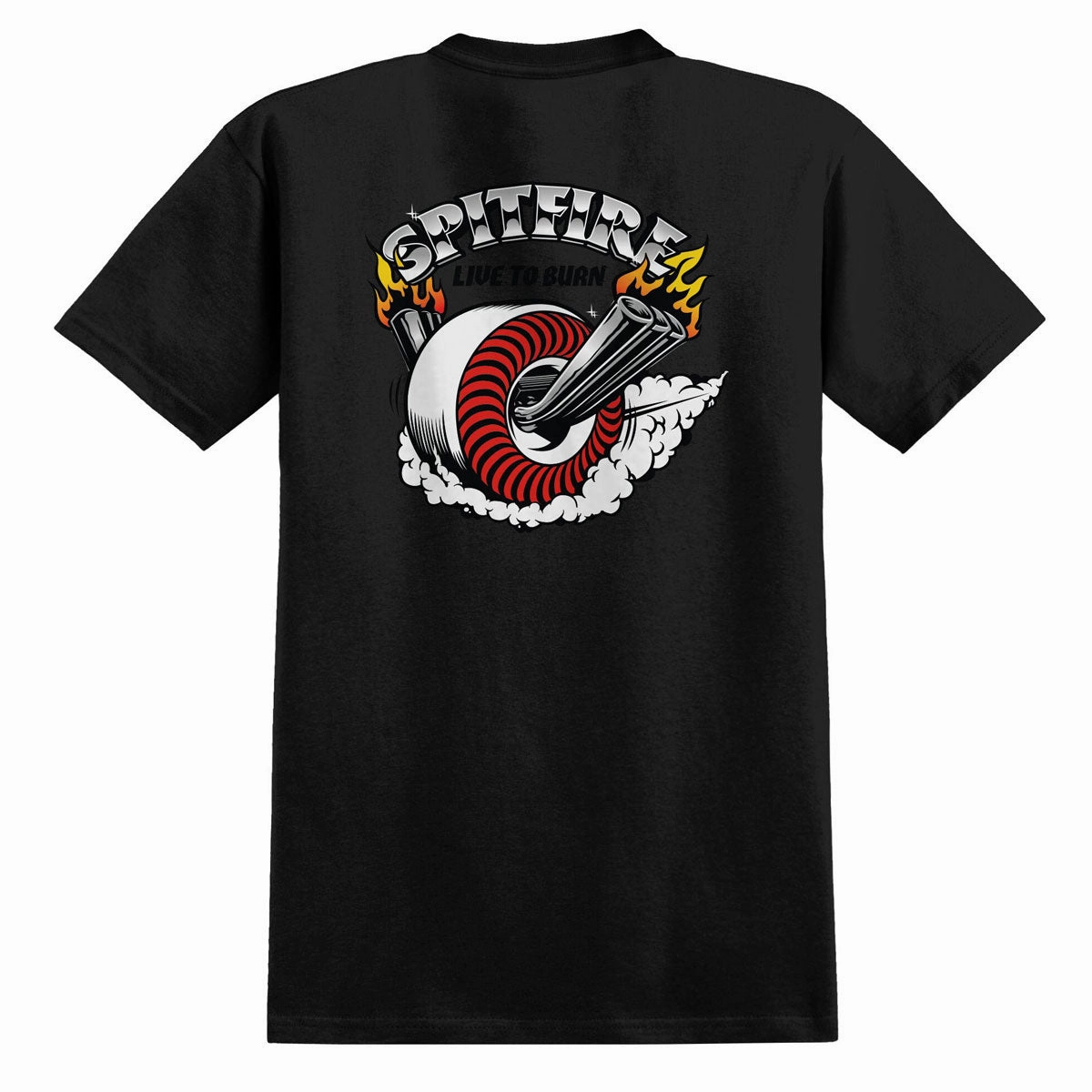 Beverages Spitfire Burnout Pocket T-Shirt - Black/Multi Color Prints Hats