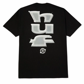 Bikes HUF Megachrome T-Shirt - Black Printers