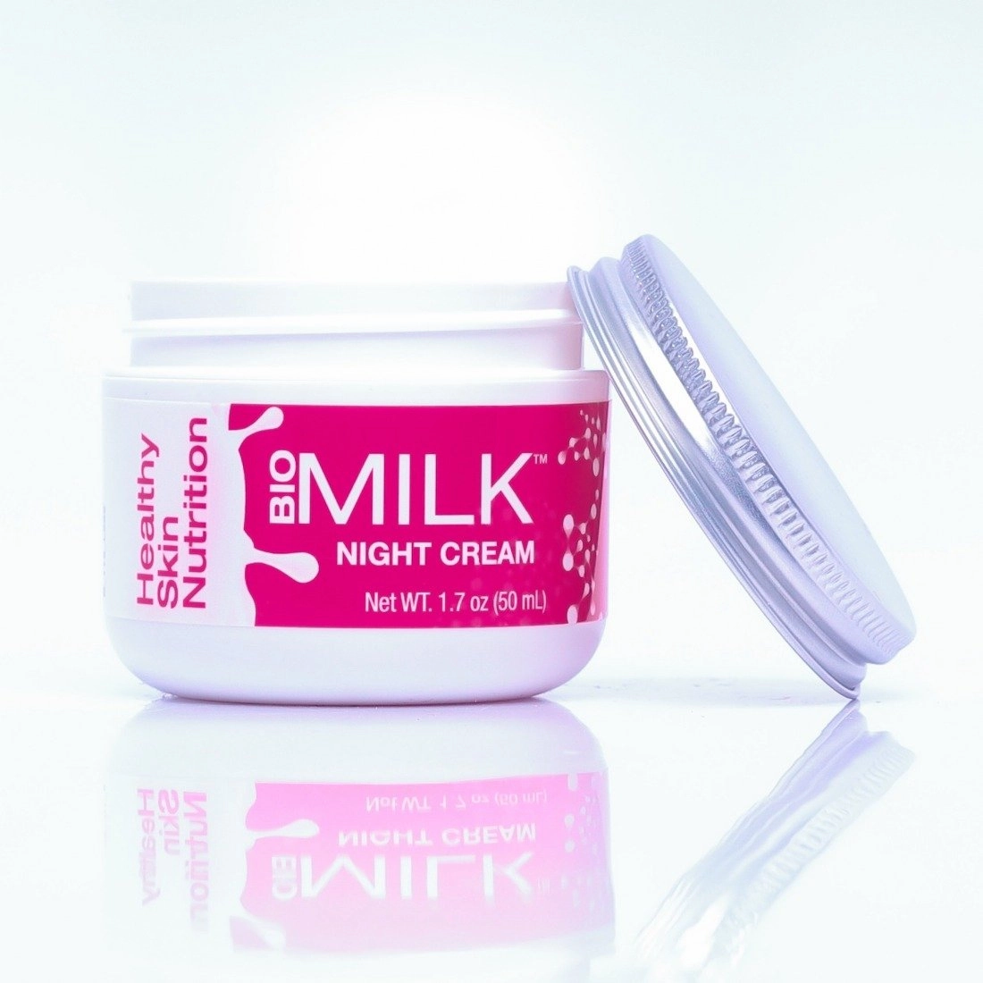 BIOMILK Probiotic Skincare Replenish and Renew Night Cream Moisturizer, 100% Natural Probiotics and Superfoods for Healthy Skin Nutrition, 1.7 oz.