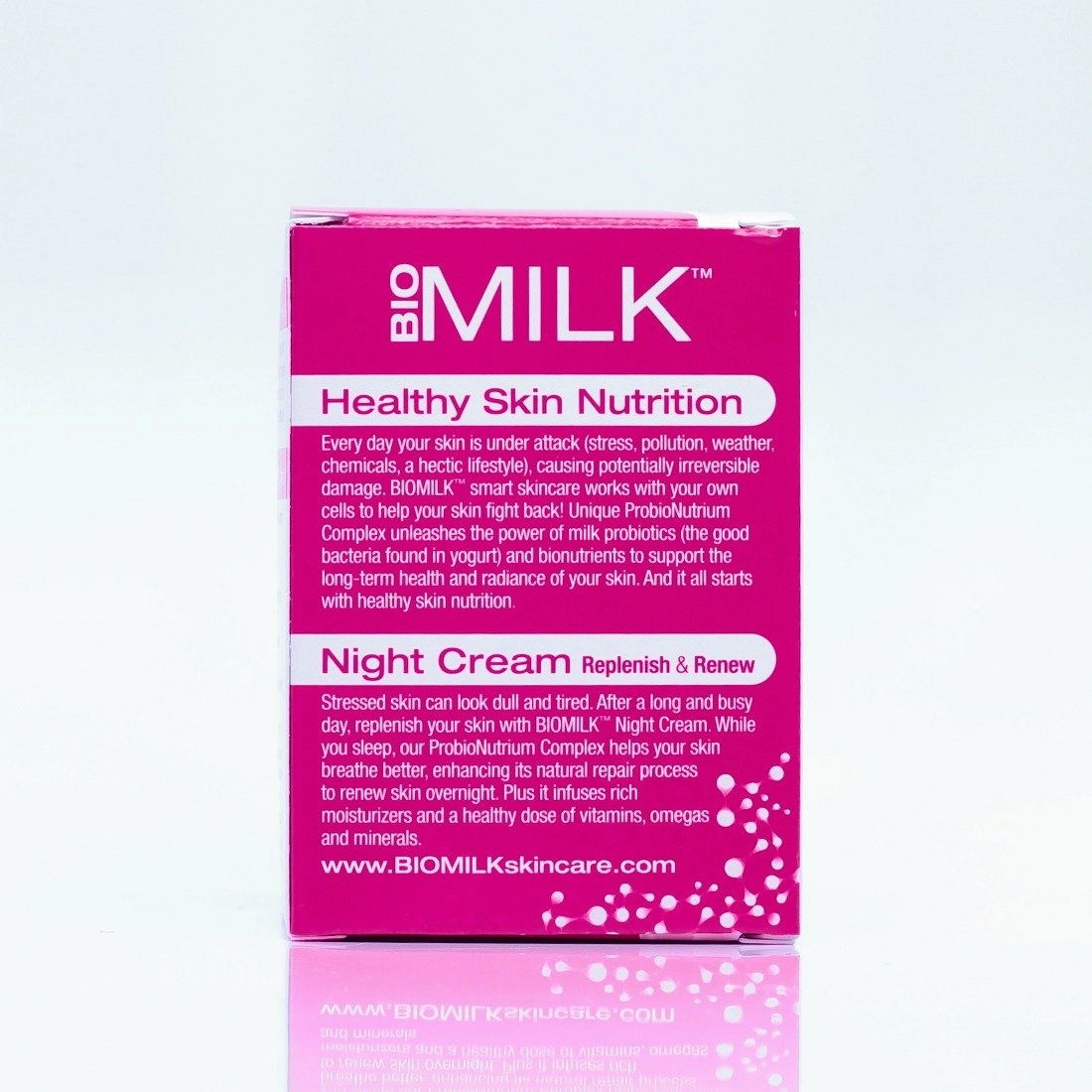 BIOMILK Probiotic Skincare Replenish and Renew Night Cream Moisturizer, 100% Natural Probiotics and Superfoods for Healthy Skin Nutrition, 1.7 oz.