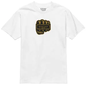 Black Gold 4 Finger Ring T-Shirt - White Outdoor Decor Versatile Pieces