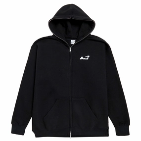Boat Accessories Snack Chrome Face Zip Up Hoodie - Black Vinyl Records