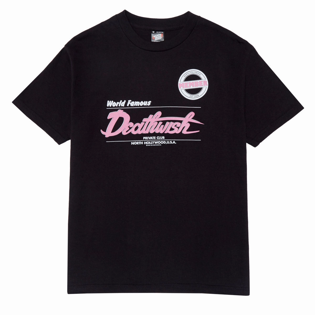 Bohemian Style Deathwish World Famous T-Shirt - Black Uniforms