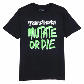 Books Herion Mutate Or Die T-Shirt - Black Caps