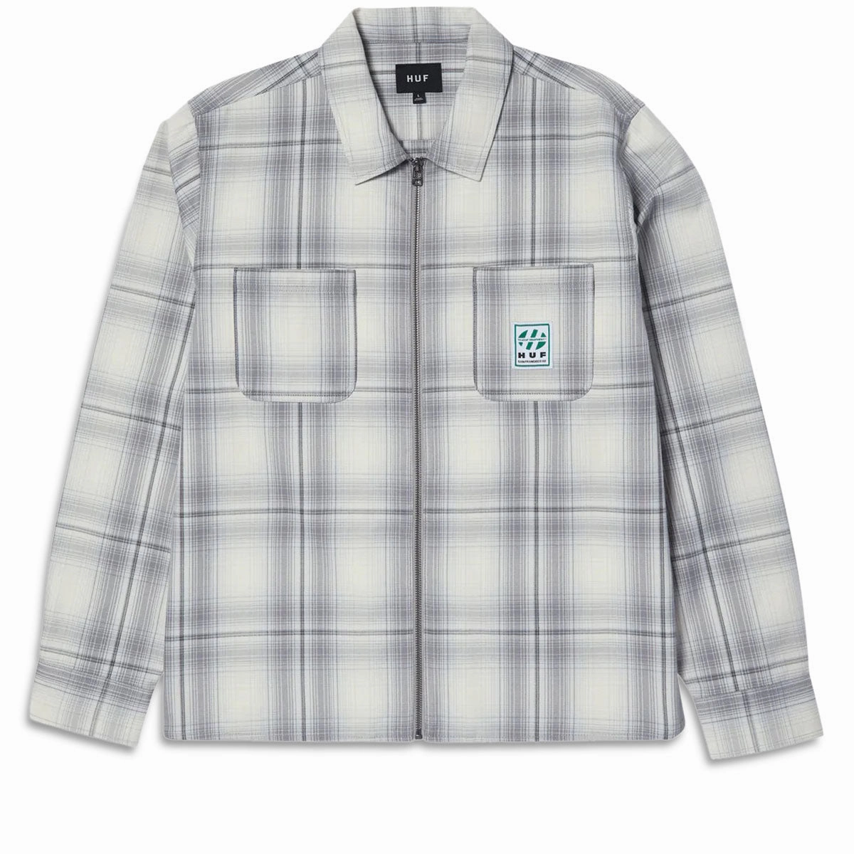 Books HUF Fillmore Plaid Shacket Jacket - Grey Evening Wear