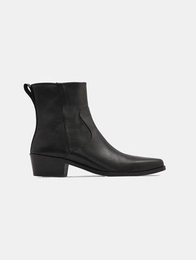 Leather Comfort Winter Protection Kovboy Bot - Siyah