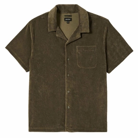Brixton Bunker Terry Cloth Knit Shirt - Ivy Green Smartwatches TV Shows