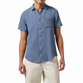 Brixton Charter Organic Cotton Shirt - Azure Blue Restaurant Equipment Scarves