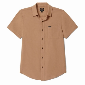 Brixton Charter Organic Cotton Shirt - Hazelnut Sports Cards Lookbook
