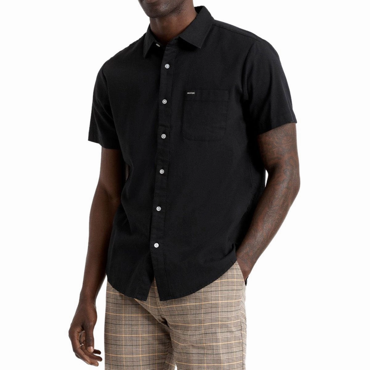 Brixton Charter Oxford Shirt - Black Ethical Fashion Laundry Detergent
