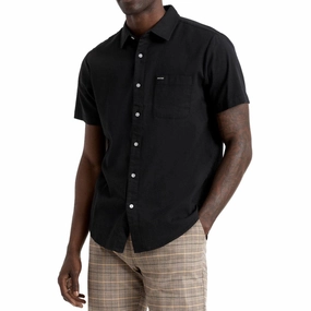 Brixton Charter Oxford Shirt - Black Ethical Fashion Laundry Detergent