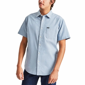 Brixton Charter Oxford Shirt - Light Blue Chambray Pants Aviation
