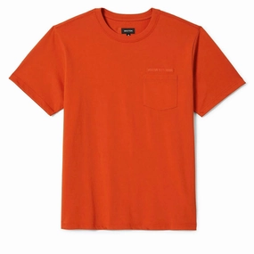 Brixton Emb Heavyweight Pocket T-Shirt - Trail Orange Learning Toys Plumbing