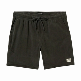 Brixton Everyday Corduroy Shorts - Washed Black Versatile Pieces Bar Supplies