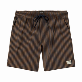Brixton Everyday Hybrid 7 Shorts - Washed Navy/Sunbaked Herringbo Trading Cards Stamps