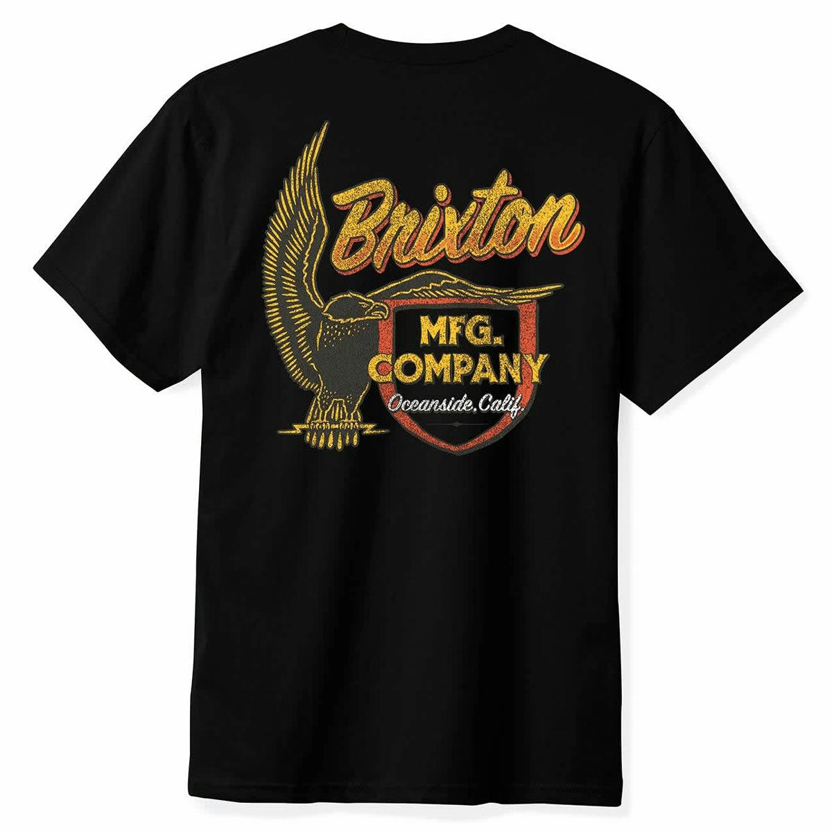 Brixton Highline T-Shirt - Black Worn Wash Books Balloons