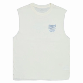 Brixton Horsepower Muscle Tank Top - Off White Water Toys Newspapers