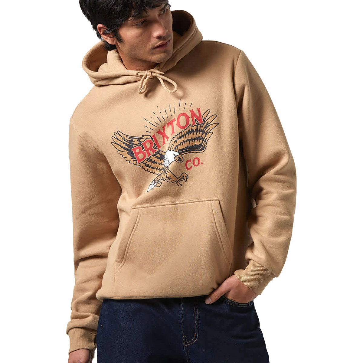Brixton Keeler Hoodie - Sand Diet & Nutrition Cleaning Services
