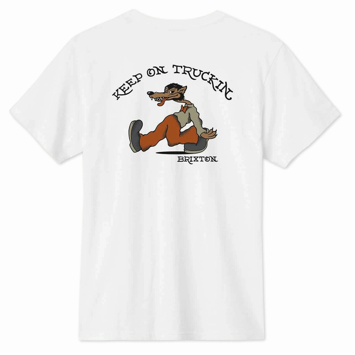 Brixton Stride Taylored T-Shirt - White Vinyl Records Tape