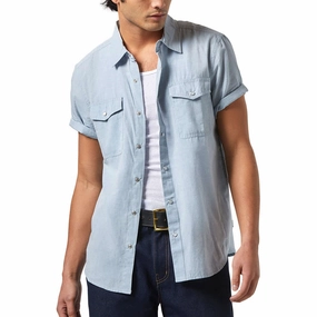 Brixton Wayne Shirt - Medium Blue Gift Wrapping Towels