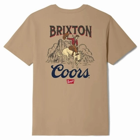 Brixton x Coors Omaha T-Shirt - Tan Party Supplies Pet Beds