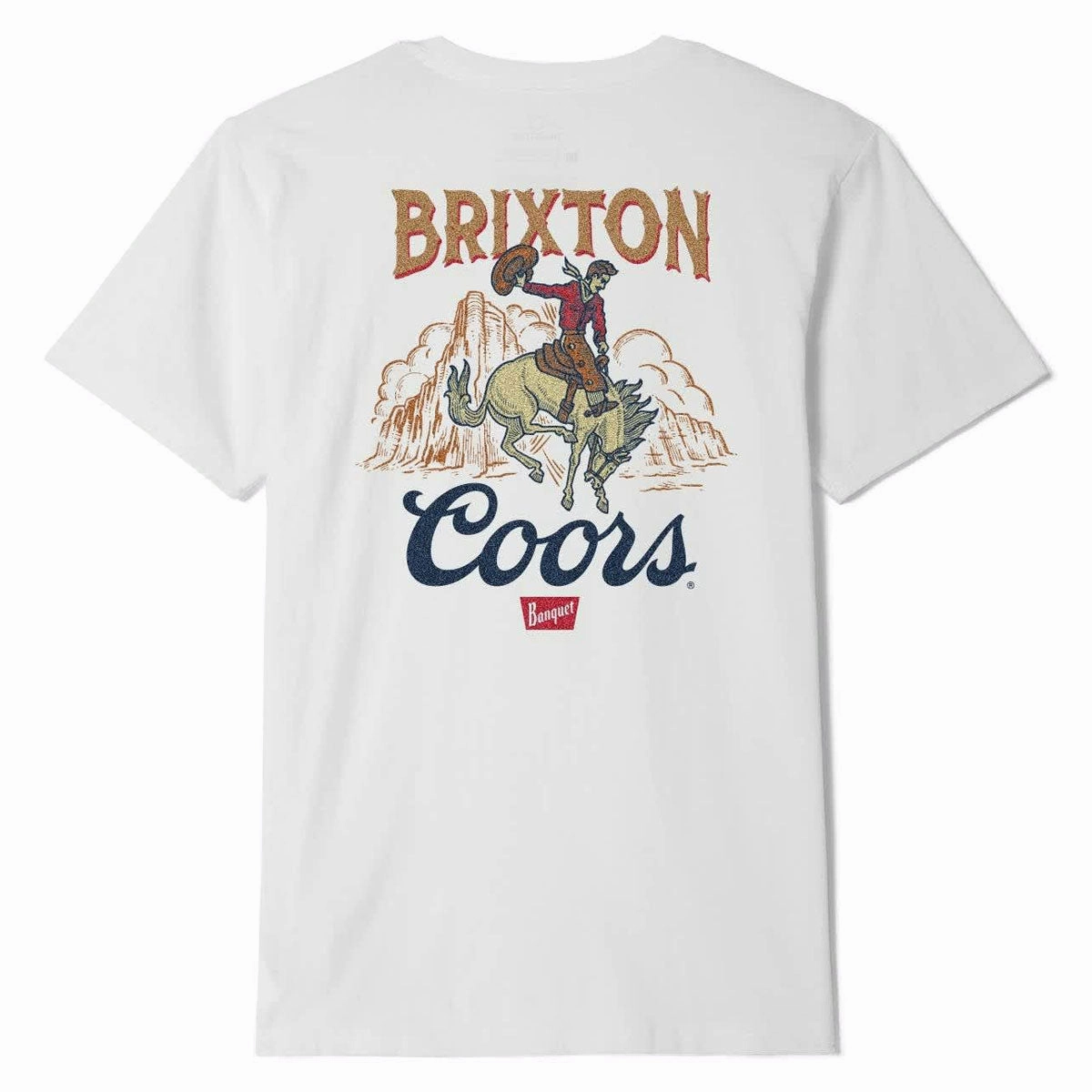Brixton x Coors Omaha T-Shirt - White Gift Wrapping Everyday Wear