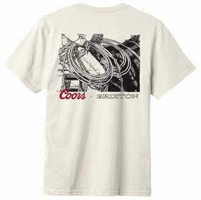 Brixton x Coors Range T-Shirt - Natural Jumpsuits Plumbing
