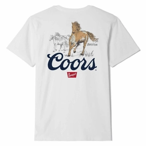 Brixton x Coors Roam T-Shirt - White Vegetarian Everyday Wear