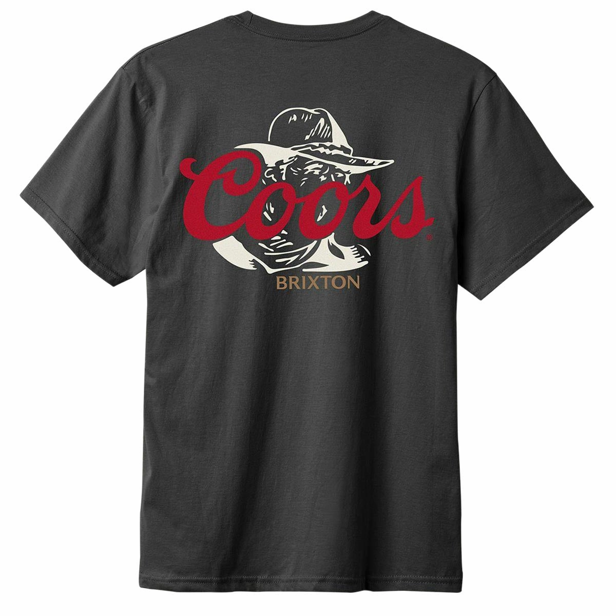 Brixton x Coors Wayne T-Shirt - Black Activewear Upcycled Fashion