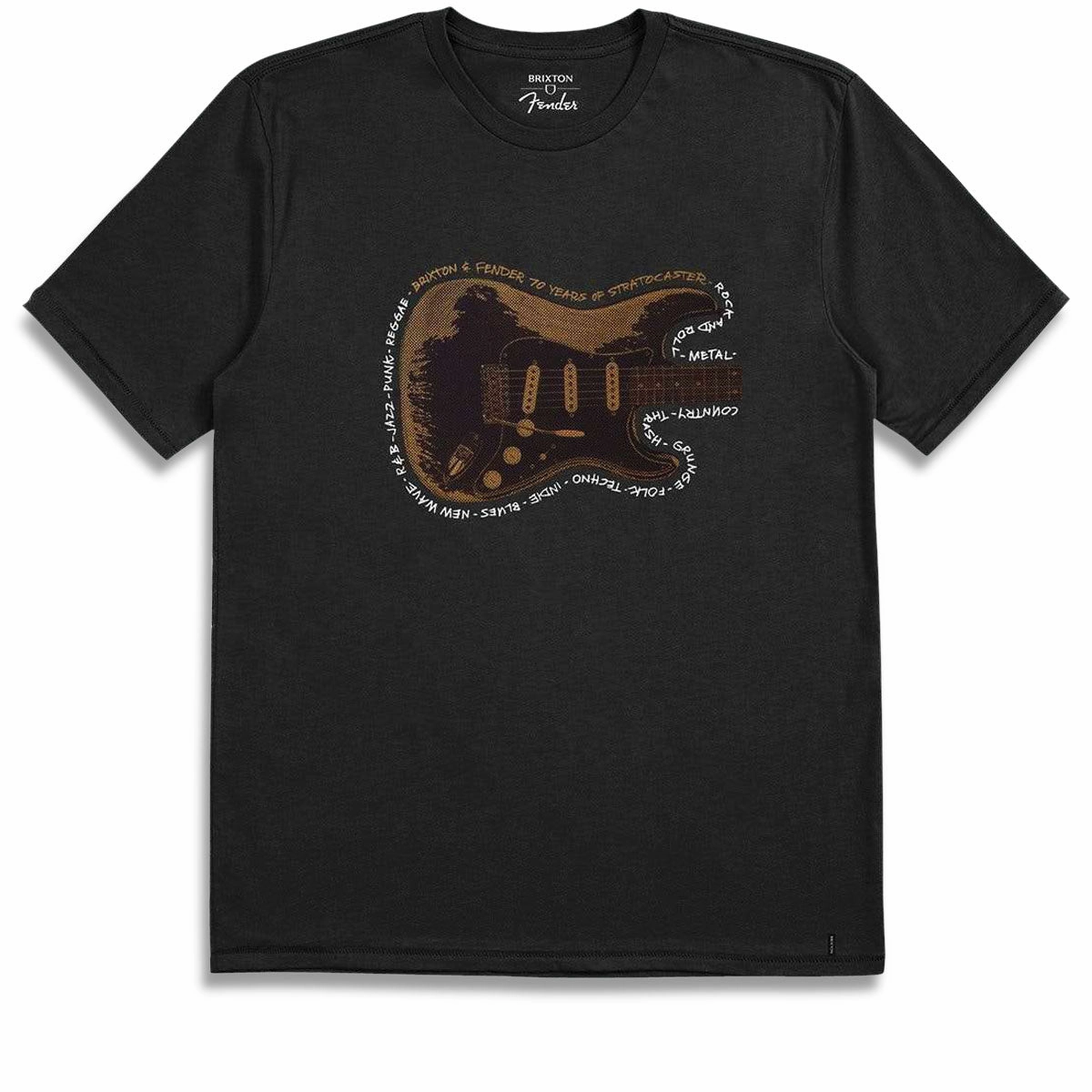 Brixton x Fender Strat Tailored T-Shirt - Black Lawn Mowers Decorations
