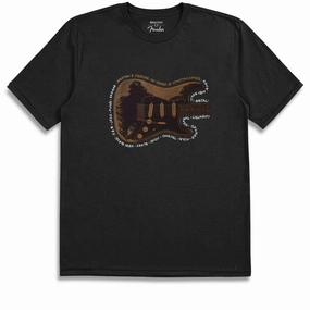 Brixton x Fender Strat Tailored T-Shirt - Black Lawn Mowers Decorations