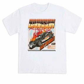 Bronson Racing Raw T-Shirt - White Vegan Art