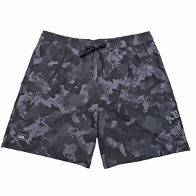 Bubble Wrap AVVA Strongside Camo Volley Shorts - Black Pest Control