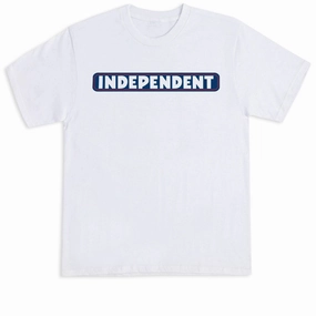 Budget-Friendly Independent Bar Logo T-Shirt - White/Blue Balloons