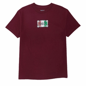Building Materials DGK Empire T-Shirt - Burgundy Sustainable Fashion