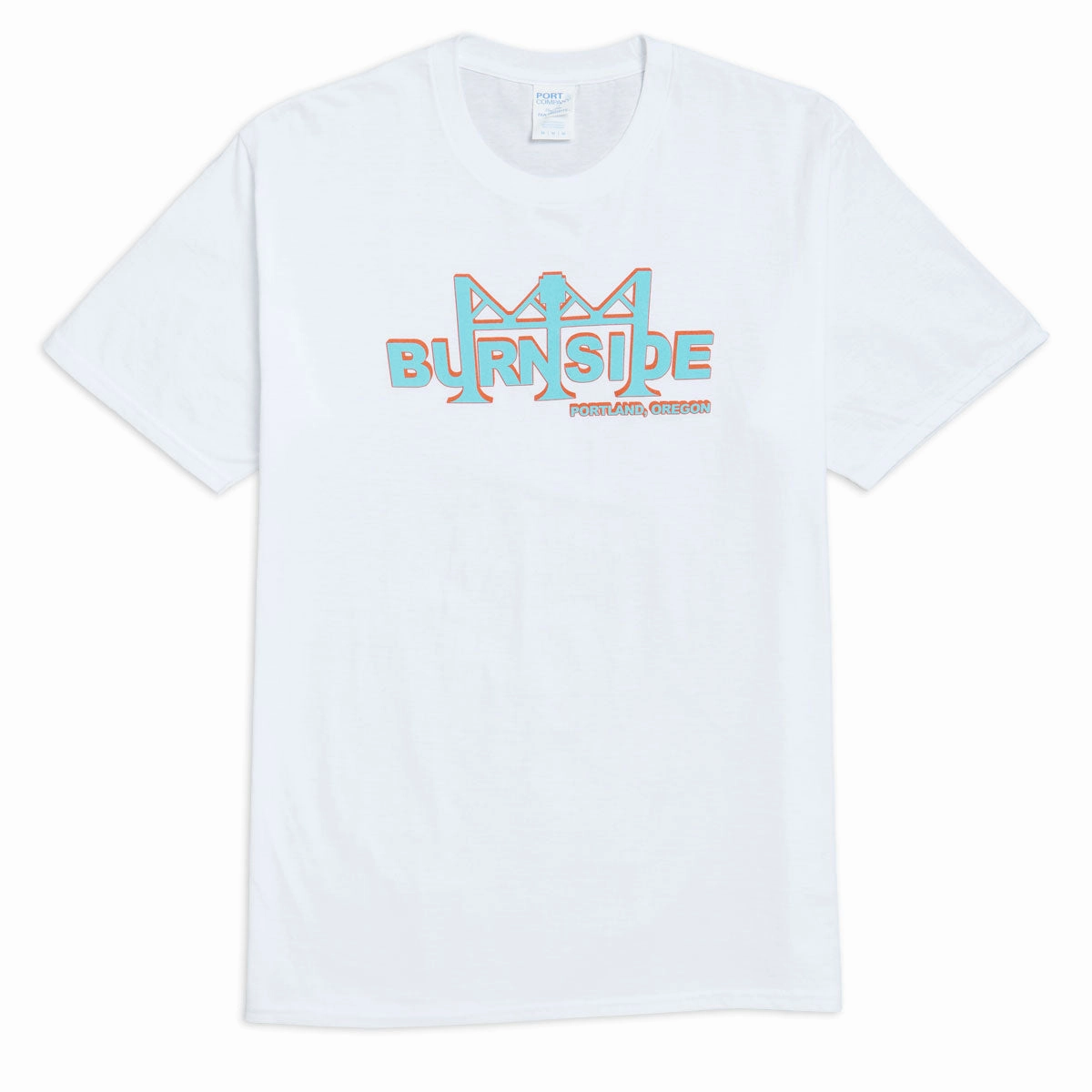 Burnside Official T-Shirt - White/Teal Fashion Basics Soap