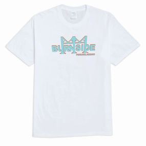 Burnside Official T-Shirt - White/Teal Fashion Basics Soap