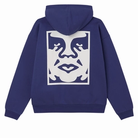 Cameras Obey Bold Icon Extra Heavy Hoodie - Skipper Blue Bikes