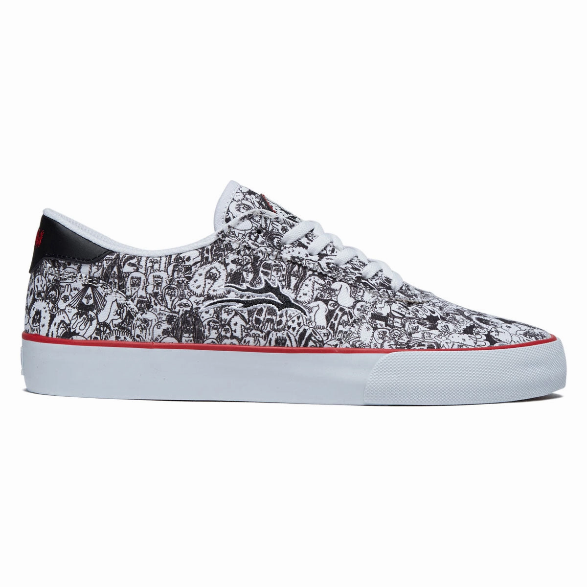 Caps Lakai Manchester Shoes - White Canvas Print Travel