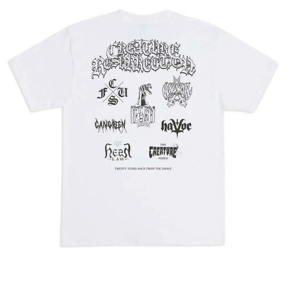 Card Games Creature Resurrection XX T-Shirt - White Bikes