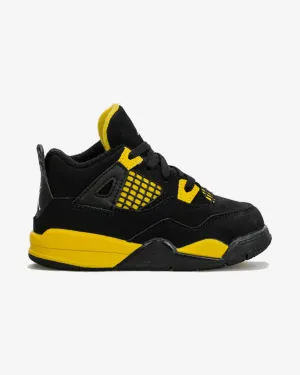 Effortless Silhouette NIKE AIR JORDAN4 RETRO YELLOW THUNDER TODDLER (NEW)