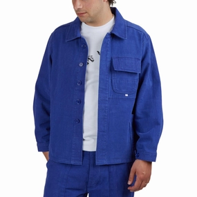 Casual Wear CCS French Cropped Chore Jacket - Blue Wool Garments