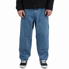 CCS 4x4 Reinforced Baggy Taper Denim Jeans - Medium Wash Toner Unisex Clothing