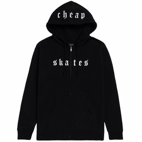 CCS Cheap Skates OE Zip Hoodie - Black/White Clothing Line Plumbing